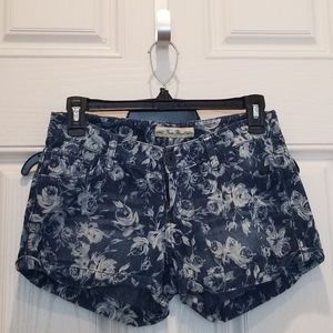 Blue Floral Shorts